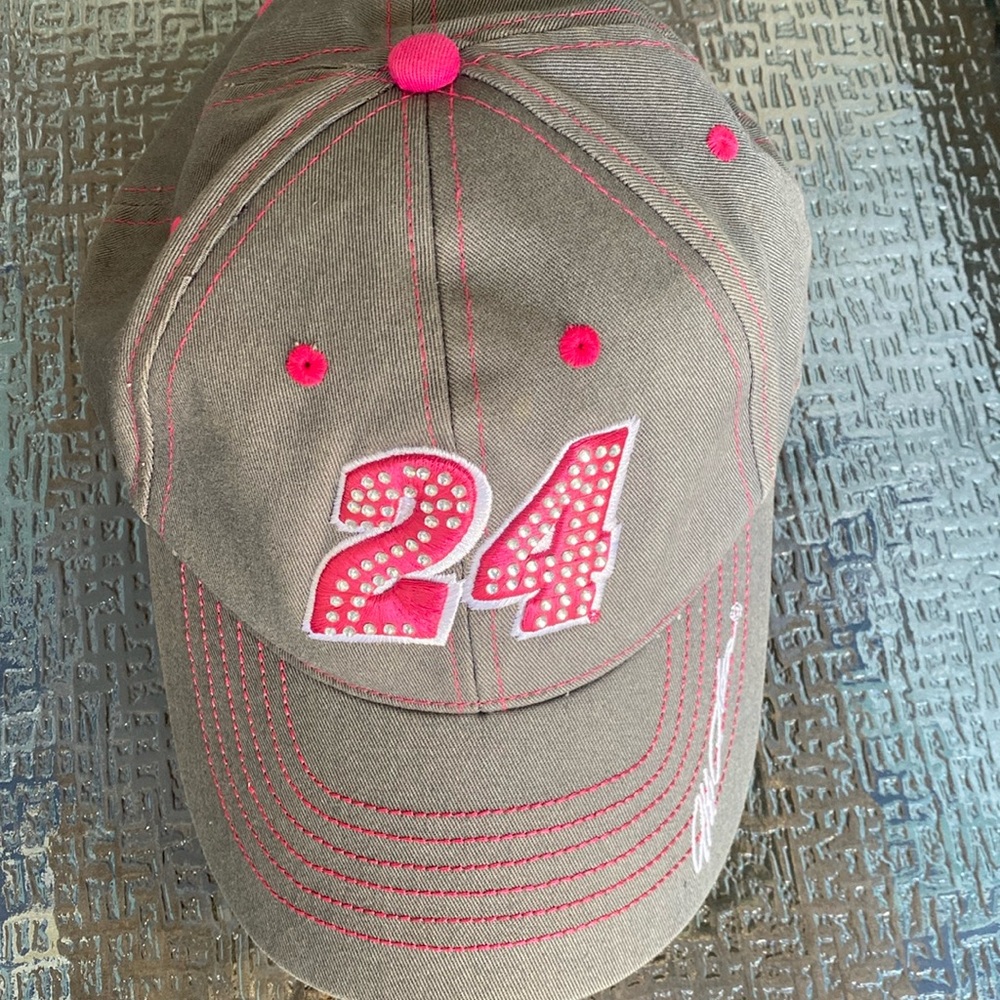 VTG NASCAR Cap Jeff Gordon Chase Authentics pink gray OS